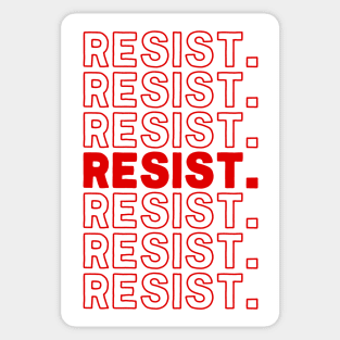 Resist \/.\/ Typography Civil Rights Design Sticker